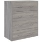 vidaXL Credenza con 4 Cassetti 60x30,5x71 cm Grigio sonoma vidaXL Credenza con 4 Cassetti 60x30,5x71 cm Grigio sonoma