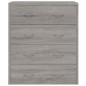 vidaXL Credenza con 4 Cassetti 60x30,5x71 cm Grigio sonoma vidaXL Credenza con 4 Cassetti 60x30,5x71 cm Grigio sonoma
