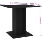 vidaXL Tavolo da Pranzo Nero 80x80x75 cm in Legno Multistrato vidaXL Tavolo da Pranzo Nero 80x80x75 cm in Legno Multistrato