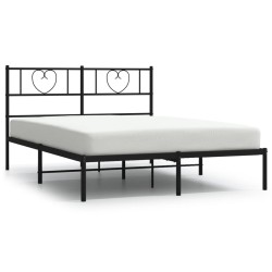 vidaXL Giroletto con Testiera in Metallo Nero 120x200 cm