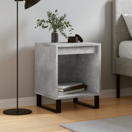 vidaXL Comodino Grigio Cemento 40x35x50 cm in Legno Multistrato