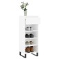 vidaXL Scarpiera Bianca 40x36x105 cm in Legno Multistrato