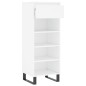 vidaXL Scarpiera Bianca 40x36x105 cm in Legno Multistrato