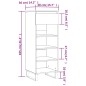 vidaXL Scarpiera Bianca 40x36x105 cm in Legno Multistrato