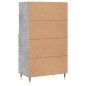 vidaXL Credenza Grigio Cemento 60x36x110 cm in Legno Multistrato vidaXL Credenza Grigio Cemento 60x36x110 cm in Legno Multistrato