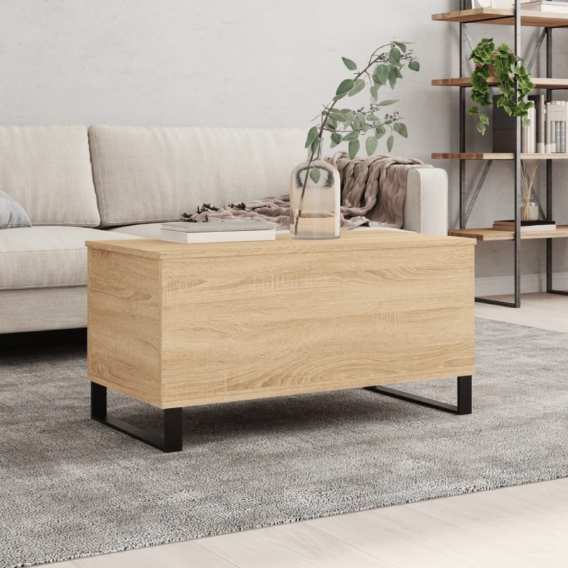 vidaXL Tavolino Salotto Rovere Sonoma 90x44,5x45 cm Legno Multistrato