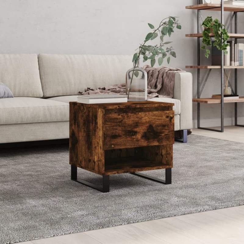 vidaXL Tavolino da Salotto Rovere Fumo 50x46x50cm in Legno Multistrato vidaXL Tavolino da Salotto Rovere Fumo 50x46x50cm in Legno Multistrato