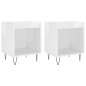 vidaXL Comodini 2pz Bianco Lucido 40x35x50 cm in Legno Multistrato vidaXL Comodini 2pz Bianco Lucido 40x35x50 cm in Legno Multistrato