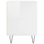 vidaXL Comodini 2pz Bianco Lucido 40x35x50 cm in Legno Multistrato vidaXL Comodini 2pz Bianco Lucido 40x35x50 cm in Legno Multistrato