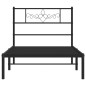 vidaXL Giroletto con Testiera in Metallo Nero 75x190 cm vidaXL Giroletto con Testiera in Metallo Nero 75x190 cm