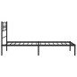 vidaXL Giroletto con Testiera in Metallo Nero 75x190 cm vidaXL Giroletto con Testiera in Metallo Nero 75x190 cm