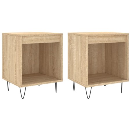 vidaXL Comodini 2pz Rovere Sonoma 40x35x50 cm in Legno Multistrato