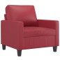 vidaXL Poltrona Rosso Vino 60 cm in Similpelle