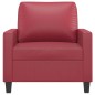 vidaXL Poltrona Rosso Vino 60 cm in Similpelle