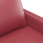 vidaXL Poltrona Rosso Vino 60 cm in Similpelle