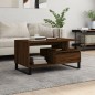vidaXL Tavolino Salotto Rovere Marrone 90x49x45 cm Legno Multistrato