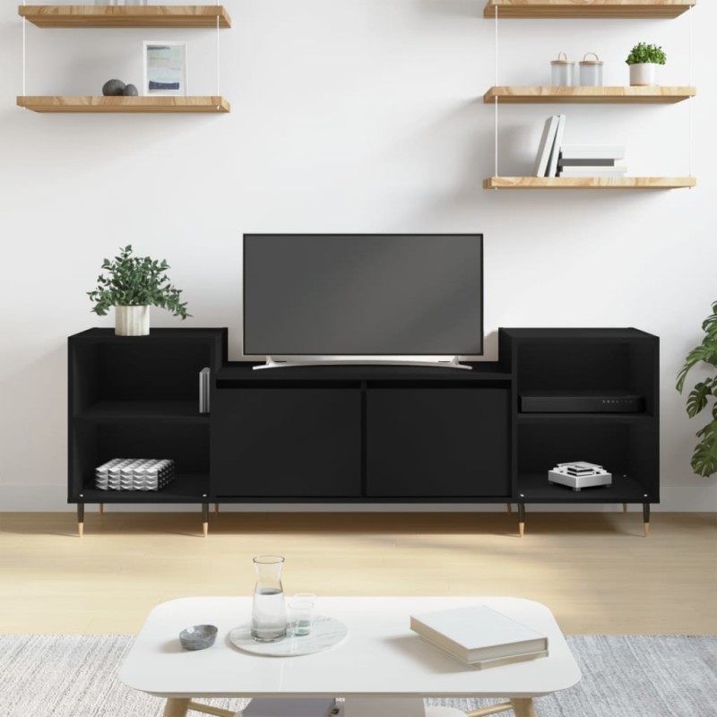 vidaXL Mobile Porta TV Nero 160x35x55 cm in Legno Multistrato vidaXL Mobile Porta TV Nero 160x35x55 cm in Legno Multistrato
