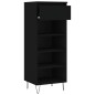 vidaXL Scarpiera Nera 40x36x105 cm in Legno Multistrato vidaXL Scarpiera Nera 40x36x105 cm in Legno Multistrato