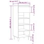 vidaXL Scarpiera Nera 40x36x105 cm in Legno Multistrato vidaXL Scarpiera Nera 40x36x105 cm in Legno Multistrato