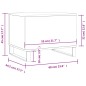 vidaXL Tavolino da Salotto Nero 60x44,5x45 cm in Legno Multistrato