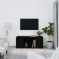 Mobile Porta TV Nero 100x35x40 cm in Legno Multistrato Mobile Porta TV Nero 100x35x40 cm in Legno Multistrato
