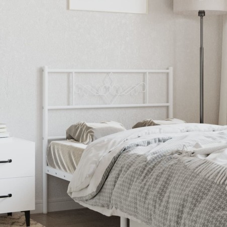 vidaXL Testiera in Metallo Bianco 107 cm