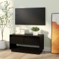 Mobile Porta TV Nero 74x34x40 cm in Legno Massello di Pino Mobile Porta TV Nero 74x34x40 cm in Legno Massello di Pino