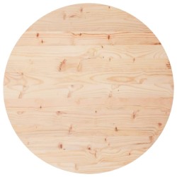 vidaXL Piano Tavolo Rotondo Ø70x3 cm in Legno Massello di Pino