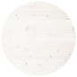 vidaXL Piano Tavolo Rotondo Bianco Ø80x3 cm in Legno Massello di Pino