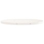 vidaXL Piano Tavolo Rotondo Bianco Ø80x3 cm in Legno Massello di Pino