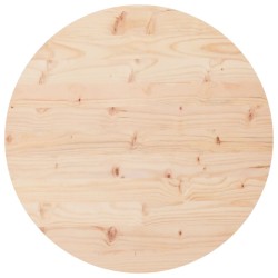 vidaXL Piano Tavolo Rotondo Ø90x3 cm in Legno Massello di Pino