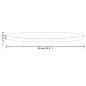 vidaXL Piano Tavolo Rotondo Ø90x3 cm in Legno Massello di Pino