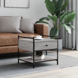 vidaXL Tavolino da Salotto Grigio Sonoma 50x50x50 cm Legno Multistrato