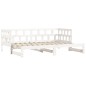 vidaXL Divano Letto con Letto Estraibile Bianco 90x190cm Massello Pino