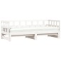 vidaXL Divano Letto con Letto Estraibile Bianco 90x190cm Massello Pino