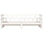 vidaXL Divano Letto con Letto Estraibile Bianco 90x190cm Massello Pino