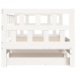 vidaXL Divano Letto con Letto Estraibile Bianco 90x190cm Massello Pino