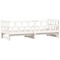 vidaXL Divano Letto con Letto Estraibile Bianco 90x190cm Massello Pino