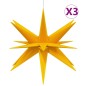 vidaXL Illuminazioni Stella Moravia con LED 3pz Pieghevoli Gialle 57cm vidaXL Illuminazioni Stella Moravia con LED 3pz Pieghevoli Gialle 57cm