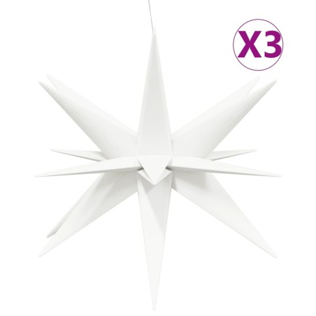 vidaXL Illuminazioni Stella Moravia LED 3pz Pieghevoli Bianco 100cm