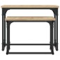 vidaXL Tavolini Impilabili 2 pz Rovere Sonoma in Legno Multistrato vidaXL Tavolini Impilabili 2 pz Rovere Sonoma in Legno Multistrato