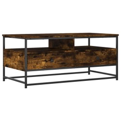 vidaXL Tavolino da Salotto Rovere Fumo 100x51x45 cm Legno Multistrato