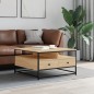 vidaXL Tavolino da Salotto Rovere Sonoma 80x80x45cm Legno Multistrato