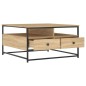 vidaXL Tavolino da Salotto Rovere Sonoma 80x80x45cm Legno Multistrato