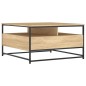 vidaXL Tavolino da Salotto Rovere Sonoma 80x80x45cm Legno Multistrato
