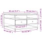 vidaXL Tavolino da Salotto Rovere Sonoma 80x80x45cm Legno Multistrato
