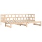 vidaXL Divano Letto con Letto Estraibile 80x200cm Legno Massello Pino vidaXL Divano Letto con Letto Estraibile 80x200cm Legno Massello Pino