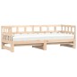vidaXL Divano Letto con Letto Estraibile 80x200cm Legno Massello Pino vidaXL Divano Letto con Letto Estraibile 80x200cm Legno Massello Pino