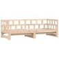 vidaXL Divano Letto con Letto Estraibile 80x200cm Legno Massello Pino vidaXL Divano Letto con Letto Estraibile 80x200cm Legno Massello Pino