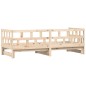 vidaXL Divano Letto con Letto Estraibile 80x200cm Legno Massello Pino vidaXL Divano Letto con Letto Estraibile 80x200cm Legno Massello Pino